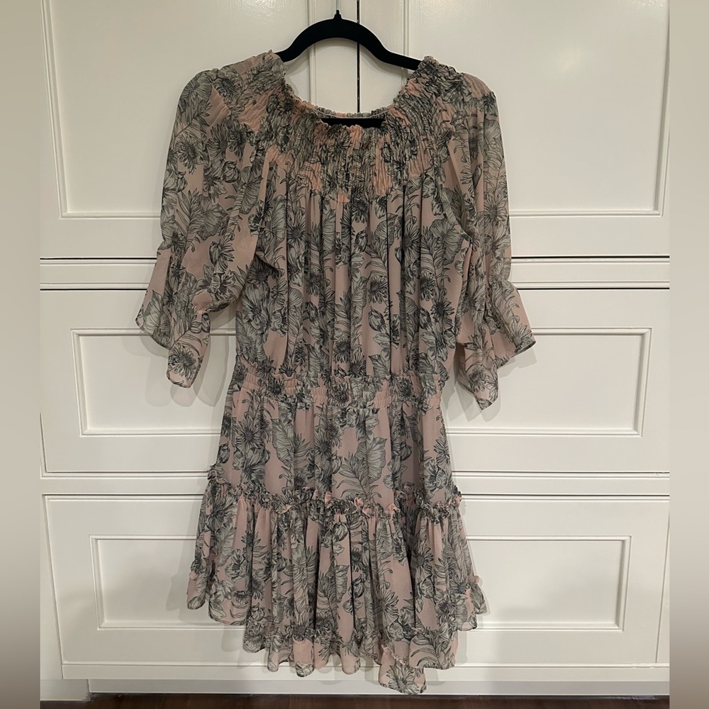 MISA off the shoulder patterned mini dress
Size L - Picture 4 of 6
